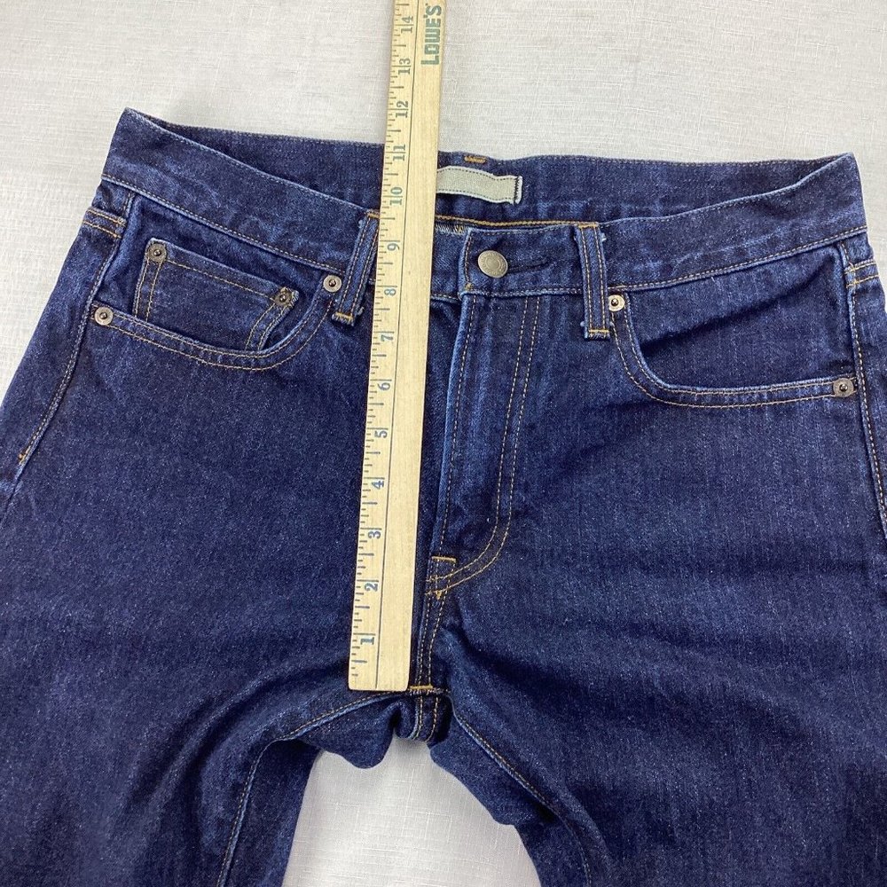 Uniqlo Men’s Selvedge Jeans Size 31x32 Slim Straight Fit Blue Denim - Picture 9 of 14
